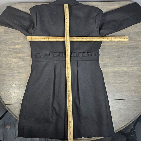 J. Crew Trench Coat Long Fully Lined Long Sleeve Ruffle Belt Collared Cotton - Picture 3 of 5